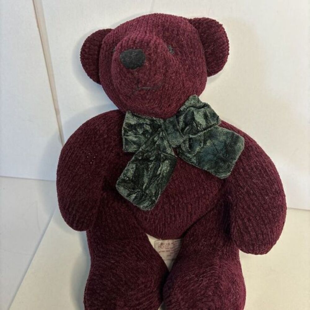 PBB‎ Scarlet Russ Berrie Teddy Bear chenille cranberry vintage plush 4546